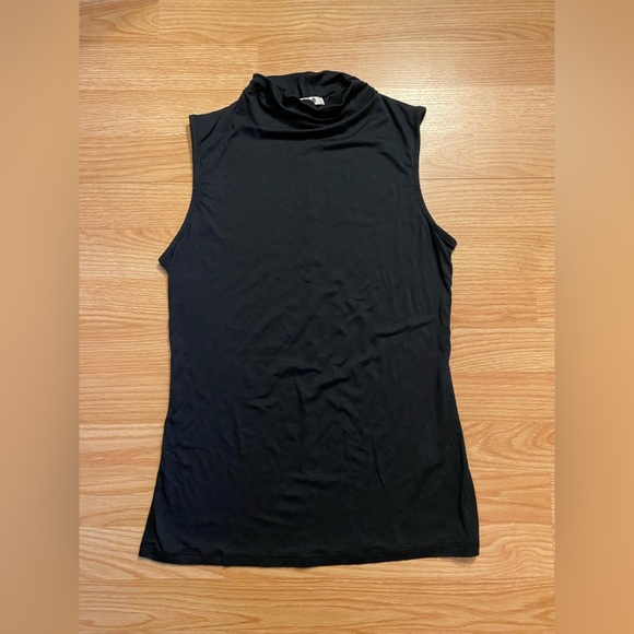 Three Dots Cowl Neck Black Tank, size medium - Picture 1 of 4